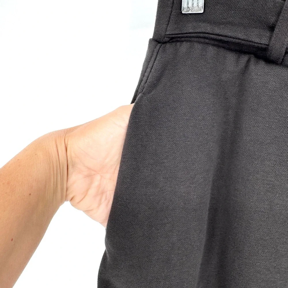 ZARA Barrel Leg Belted Sweatpant Trouser Washed Black/Grey‎ Size S Casual Lounge